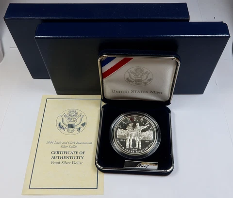 2004 P | SILVER Proof Dollar Lewis & Clark Bicentennial Coin Set #43354Q Cover