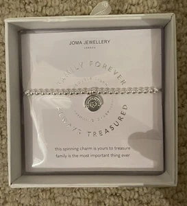 Joma Jewellery ‘Family Forever Always Treasured' silver bracelet in box - Picture 1 of 3
