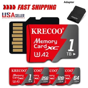 Micro Card 64GB 128GB 256GB 1TB Class 10 SDHC SDXC TF Memory card SD Adapter - Picture 1 of 22