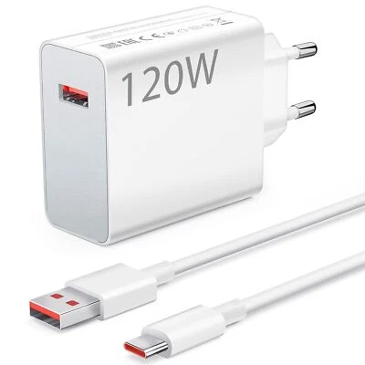 Xiaomi 120W Schnell Ladegerät Netzteil mit 1M USB-C Kabel Redmi Note10/11/12Pro - Bild 1 von 4