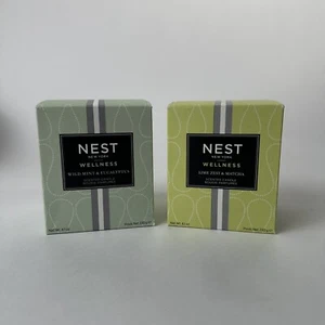 NEST New York Lime Zest & Matcha and Wild Mint & Eucalypt Scented Candle Set Duo - Picture 1 of 8