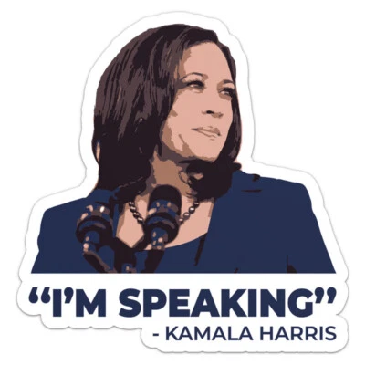 I Am Speaking Kamala Harris Sticker Car Bumper Vinyl Decal - ID2 - Image 1 of 4