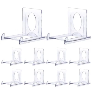 10Pcs Mini Clear Adjustable Acrylic Easel Display Stand Holder For Trading Card - Picture 1 of 16