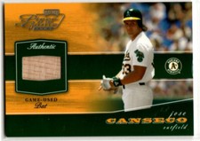 2002 Playoff Piece of the Game Baseball Jose Canseco BAT A'S