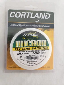 Cortland Micron Fly Line Backing 20LB TEST 100 YARDS - Picture 1 of 2