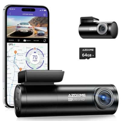 AZDOME 4K+1080P Dual Dash Cam 5G WiFi GPS Front+Rear Parking Mode - image 1 of 4
