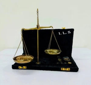 Handmade Goldsmith Brass Weight Scale, Vintage Weighing Scale Home, Office Decor - Bild 1 von 6