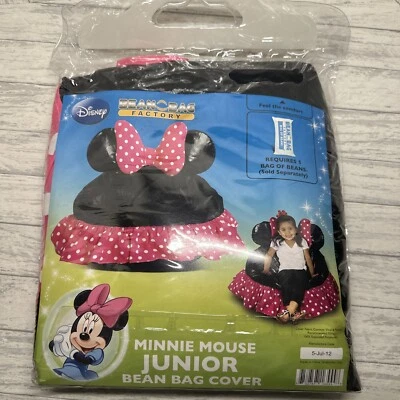 Disney Minnie Mouse Bean Bag Cover Junior Bean Bag Factory New Sealed Read - Image 1 of 4