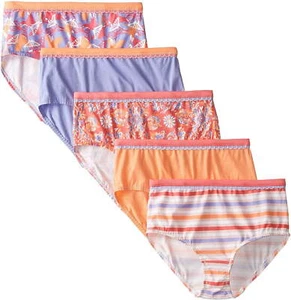 Fruit of the Loom Girls' Assorted Cotton Briefs, Size 4 - 6 Pack - Picture 1 of 5