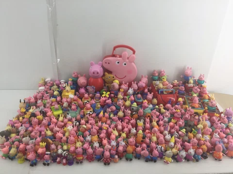 Lot 328 Piece Peppa Pig Mama Pig George Pig Madame Gazelle Assorted Toys Figures Cover