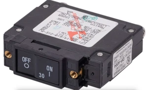 BLUE SEA SYSTEMS 7444 7444B-BSS 30A CIRCUIT BREAKER w/ON-OFF SWITCH *C23 - Picture 1 of 1