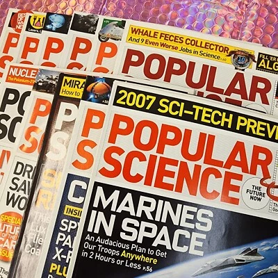2007 Popular Science Magazine Lot Print Ads Canon Sony Bluray Microsoft VTG - Image 1 of 4