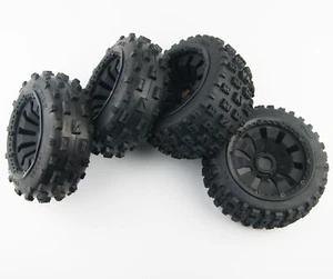 Front Rear Knobby Off Road Tires for HPI Rovan KM Baja 5b 5t Buggy 170 X 60 80mm - Picture 1 of 4