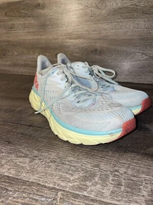 Hoka One One Clifton 7 Women Sz 9.5 Blue Running Shoe Sneaker - Picture 1 of 13