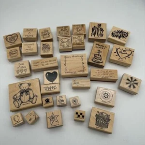 Stampin' Up Mixed Lot of 33 Variety of Sizes, Years & Designs Wood Handle - Picture 1 of 6