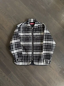 Supreme Black/White Flannel Shirt Jacket - Picture 1 of 3