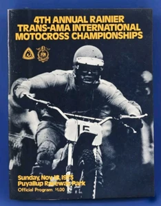 4th Annual Rainier 1973 Trans-AMA International Motocross Program Puyallup WA - Picture 1 of 11