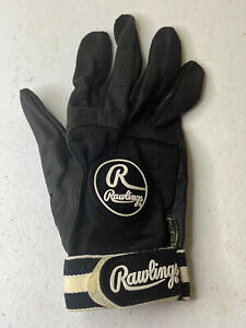 Rawlings Batting Glove Youth Large Right Handed Leather Black Vintage
