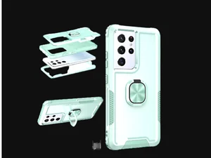 For Samsung Galaxy S22 Ultra Ring Stand Shockproof Case - Picture 1 of 1