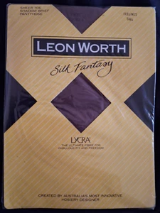 PANTIHOSE Leon Worth Silk Fantasy - FEELINGS (Chocolate Brown) - Size TALL - Picture 1 of 2