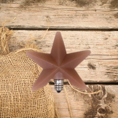 VICKIE JEANS Cinnamon Primitive Star 3" | Silicone Light Bulb | 3W C7 Nightlight Replaceable
