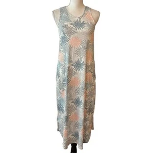 Tahari Sleeveless Tropical Palm Leaf Print Jersey Stretch Knit Dress Size Small - Picture 1 of 8