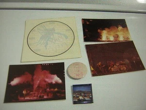 PINK FLOYD VINTAGE LOT 1979/1980'S BUTTON PHOTOS REVERSE WINDOW STICKER GILMOUR - Picture 1 of 6