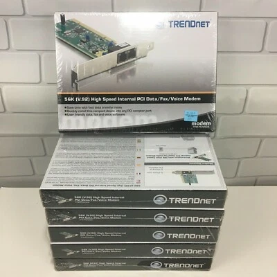 Trendnet Modem TFM-PCIV92A 56K High Speed Internal PCI Data Fax Modem (6 New) - Image 1 of 3