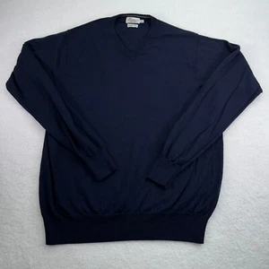 Peter Millar Sweater Mens Extra Large Navy Crown Soft Merino Wool Silk *FLAWS* - Picture 1 of 10