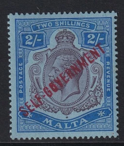 MALTA-1922 2/- Purple & Blue/Blue. MNH example Sg111 - Picture 1 of 2