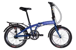 Faltrad Folding Bike 20" City Stadt Gepäckträger Rack Aluminium Blau RH 32 cm - Bild 1 von 3