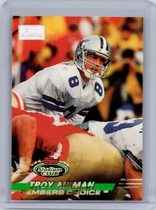 1993 Stadium Club #242 Troy Aikman Dallas Cowboys SP 1st Day Production RARE - Bild 1 von 2