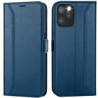 RFID Case for iPhone 11 Pro Wallet Cover Book Protection Flip Book Case Blue
