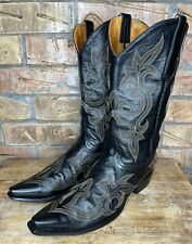 Boot Star By Old Gringo Embroidered Leather Cowboy Western Boots Black Size 10D