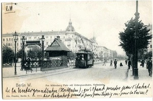Postcard Berlin Schönberg Wittenbergplatz, subway station, tram around 1900 - Picture 1 of 1