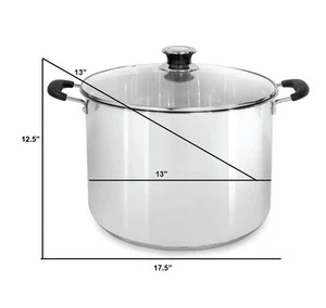 Barton 20Qt Canner With 7 Jars Temp & Rack Multi Use Stainless Steel Canning - Picture 1 of 7