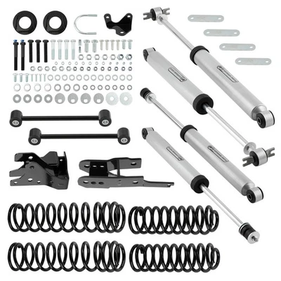 Kit de elevación delantero y trasero de 4" con amortiguadores para Jeep Wrangler JK/JKU 4 puertas 2007-2018 Foto 1 de 4