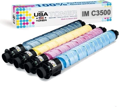 Compatible Ricoh Lanier Savin IM C3000 IM C3500 CMYK Toner (Set of 4) - Image 1 of 4