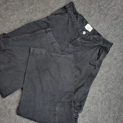 BDG 工装裤女式 4 黑色波西米亚弹力街头服饰垃圾节宽腿 — 第 1/4 张图片