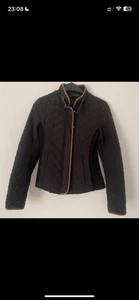 Damen-Steppjacke ZARA Größe 34 Schwarz Mit Braunen Details - Bild 1 von 7