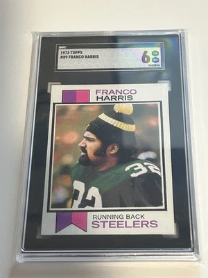 1973 TOPPS FRANCO HARRIS #89 ROOKIE CARD RC SGC 6 HOF - Image 1 of 2