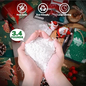 3,4 Pfund Schneebeflockungspulver mit einer Sprühflasche, sofortiger Kunstschnee, Beflockung - Bild 1 von 6