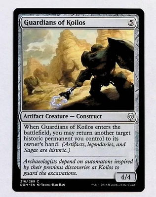 Guardians of Koilos Magic the Gathering Dominaria Artifact Creature Common - Image 1 of 2