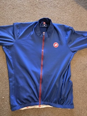 Castelli Cycling Zip Blue Jacket Size XXXL - Image 1 of 4
