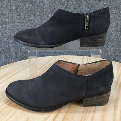 Botas Seychelles Mujer 6.5 Azul Botines Gamuza Tacones Informales Cremallera Lateral Foto 1 de 4