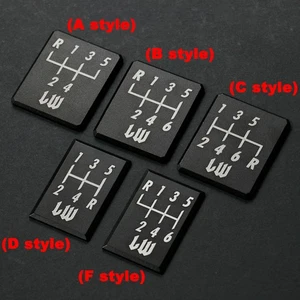 LW Emblem 5/6 Speed Manual Car Gear Shift Pattern Gearbox Sticker Tag Badge - Foto 1 di 37