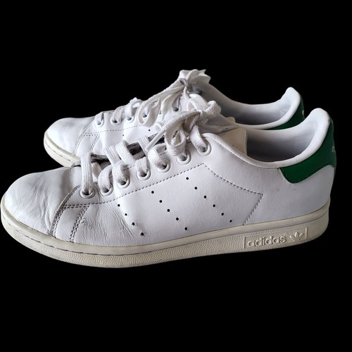 Scarpe sneakers Adidas uomo Stan Smith bianco verde taglia 7 5 UK 6 taglio basso