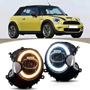 LED Headlights W/Startup DRL For 2007-2013 BMW Mini Cooper R55 R56 R57 R58 R59 - Picture 1 of 13