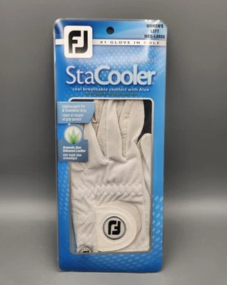 Footjoy FJ Stacooler Women's Golf Glove Left med-large lightweight cool fit grip - Image 1 of 4
