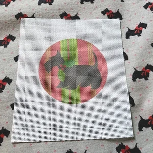 Scottie Dog Terrier  Needlepoint Canvas Christmas Tree Ornament  - Picture 1 of 1